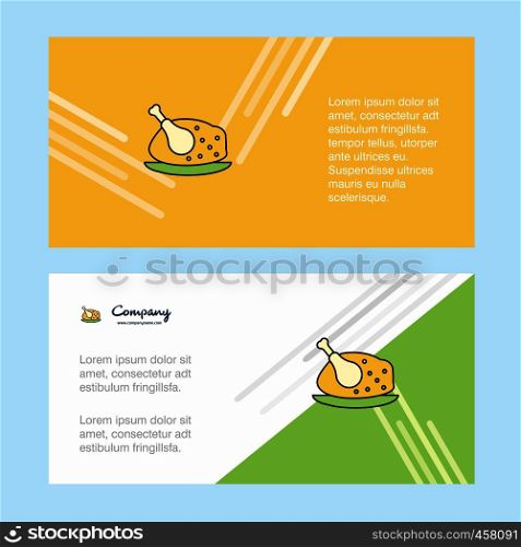 Chicken meat abstract corporate business banner template, horizontal advertising business banner.