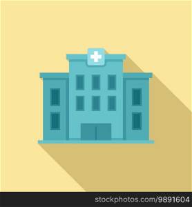 Chicken pox hospital icon. Flat illustration of chicken pox hospital vector icon for web design. Chicken pox hospital icon, flat style