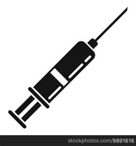 Chicken pox syringe icon. Simple illustration of chicken pox syringe vector icon for web design isolated on white background. Chicken pox syringe icon, simple style