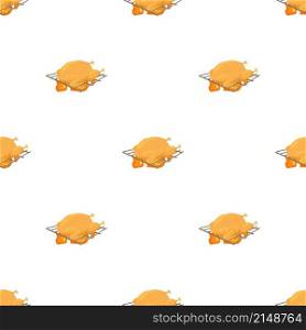 Chiken cooked on a barbecue pattern seamless background texture repeat wallpaper geometric vector. Chiken cooked on a barbecue pattern seamless vector