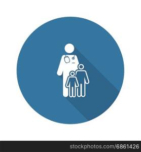 Child Care and Medical Services Icon. Flat Design.. Child Care and Medical Services Icon. Flat Design. Isolated.