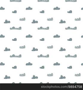 Child cute doodle clouds seamless pattern in scandinavian style. Vector hand drawn kids nordic wallpapers, holiday.. Child cute doodle clouds seamless pattern in scandinavian style. Vector hand drawn kids nordic wallpapers, holiday