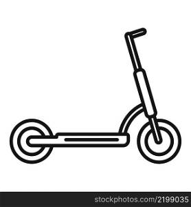 Child electric scooter icon outline vector. Bike transport. Charge trotinette. Child electric scooter icon outline vector. Bike transport