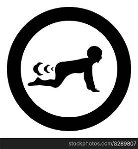 Child kid farts break wind farting bloating gas cloud stench bad smell flatulency icon in circle round black color vector illustration image solid outline style simple. Child kid farts break wind farting bloating gas cloud stench bad smell flatulency icon in circle round black color vector illustration image solid outline style