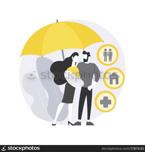 Child protection abstract concept vector illustration. Preventing abuse, violence response, safe internet, protective home environment, parents care, develop potential abstract metaphor.. Child protection abstract concept vector illustration.