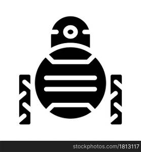 child robot glyph icon vector. child robot sign. isolated contour symbol black illustration. child robot glyph icon vector illustration