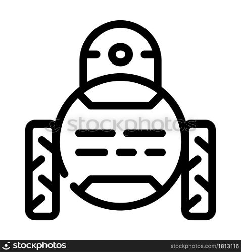 child robot line icon vector. child robot sign. isolated contour symbol black illustration. child robot line icon vector illustration