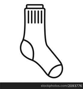 Child sock icon outline vector. Fashion sock. Cotton item. Child sock icon outline vector. Fashion sock