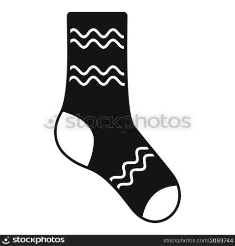 Child sock icon simple vector. Fashion sock. Cotton item. Child sock icon simple vector. Fashion sock