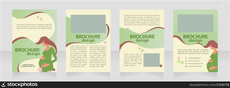 Childbirth classes blank brochure design. Template set with copy space for text. Premade corporate reports collection. Editable 4 paper pages. Rounded Mplus 1c Bold, Nunito Light fonts used. Childbirth classes blank brochure design