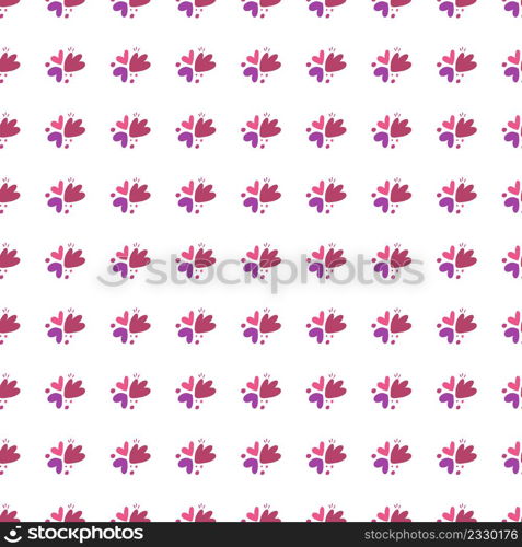 Childish pattern with flowers seamless pattern. Creative abstract heart shape wallpaper. Design for fabric, textile print, surface, wrapping, cover, greeting card. Vector illustration. Childish pattern with flowers seamless pattern. Creative abstract heart shape wallpaper.