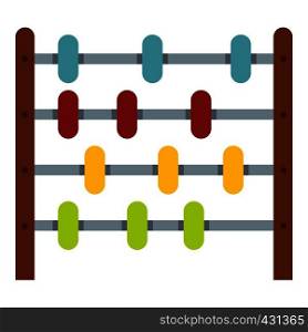 Children abacus icon flat isolated on white background vector illustration. Children abacus icon isolated