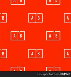 Children abc pattern repeat seamless in orange color for any design. Vector geometric illustration. Children abc pattern seamless