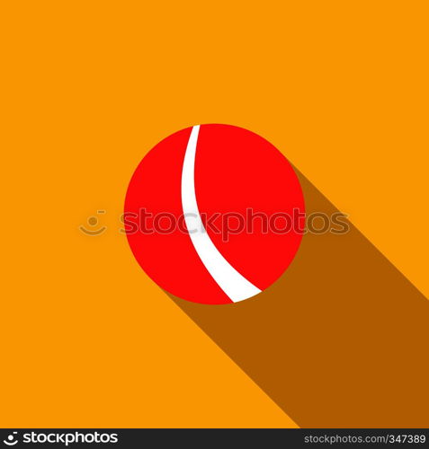 Children ball icon in flat style with long shadow. Children toys symbol. Children ball icon, flat style