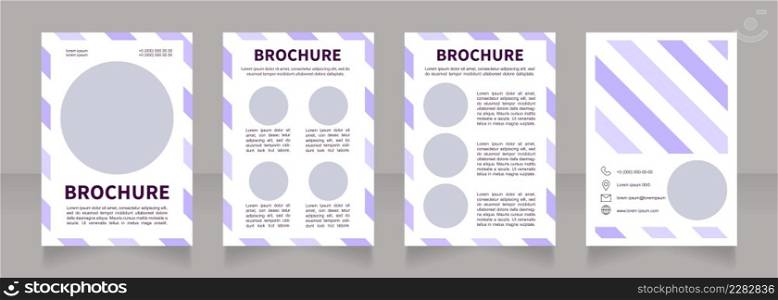 Children development program blank brochure design. Template set with copy space for text. Premade corporate reports collection. Editable 4 paper pages. Source Sans, Arial fonts used. Environmentally friendly production blank brochure design
