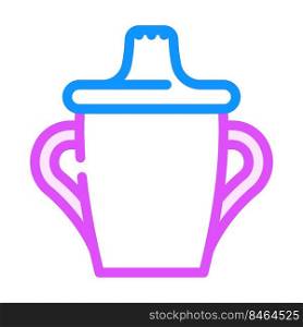 children glass cup color icon vector. children glass cup sign. isolated symbol illustration. children glass cup color icon vector illustration