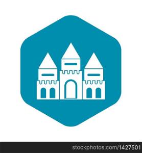 Children house castle icon in simple style isolated on white background vector illustration. Children house castle icon, simple style