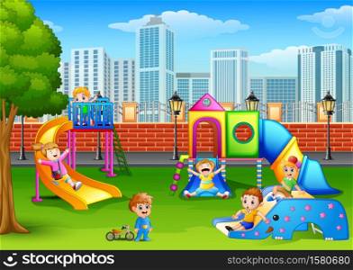 Children playing in the playground