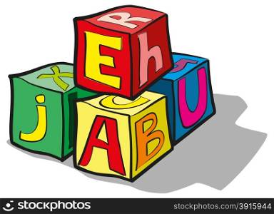 children&rsquo;s blocks with letters