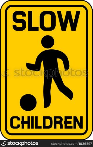 Children slow traffic sign