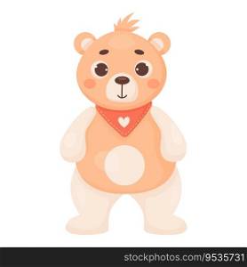 Children toy. Cute funny Teddy bear. Vector illustration in cartoon style. kids collection