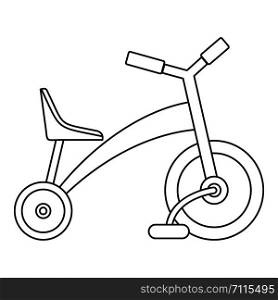 Children tricycle icon. Outline children tricycle vector icon for web design isolated on white background. Children tricycle icon, outline style