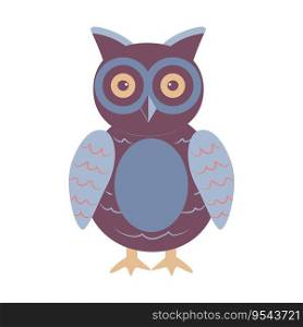 Childrens toy for boys and girls owl. For the design of postcards, packaging. Vector illustration.