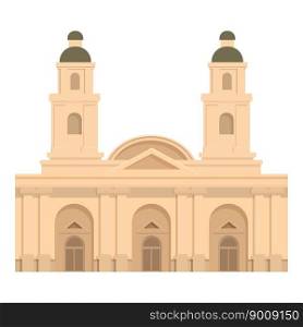 Chile church icon cartoon vector. National culture. Culture landscape. Chile church icon cartoon vector. National culture