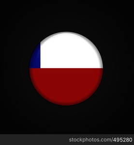 Chile Flag Circle Button. Vector EPS10 Abstract Template background