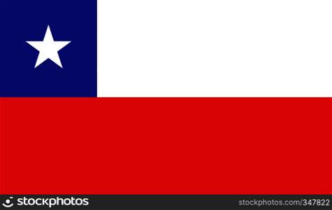 Chile flag image for any design in simple style. Chile flag image