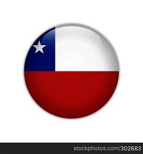 Chile flag on button
