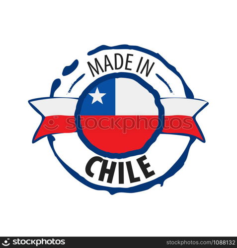 Chile flag, vector illustration on a white background. Chile flag, vector illustration on a white background.