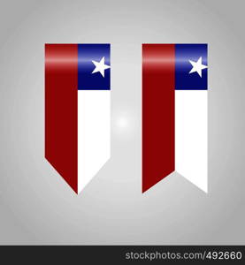 Chile Haning Flag. Vector EPS10 Abstract Template background