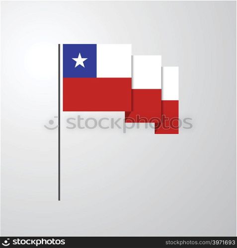 Chile waving Flag creative background