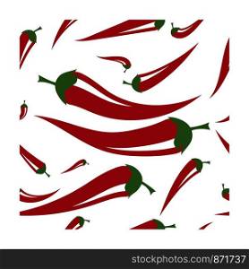 Chili background wallpeper seamless vector template