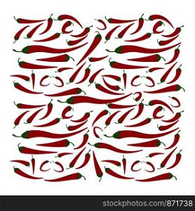 Chili background wallpeper seamless vector template