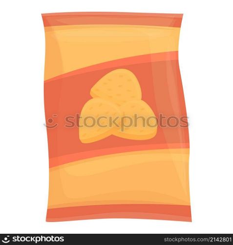 Chili chips icon cartoon vector. Potato with sauce. Spice cream. Chili chips icon cartoon vector. Potato with sauce