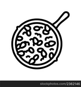 chili con carne line icon vector. chili con carne sign. isolated contour symbol black illustration. chili con carne line icon vector illustration