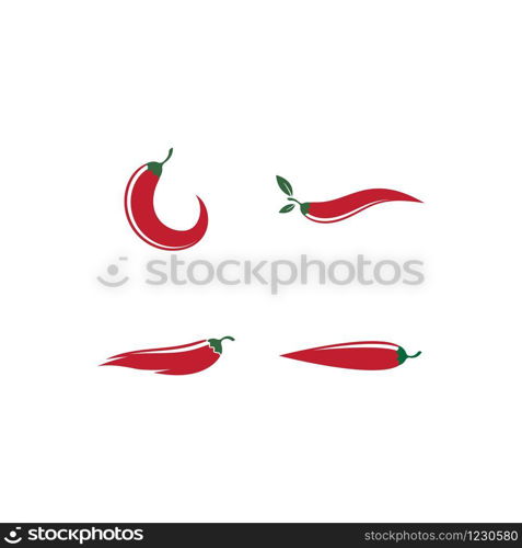 Chili illustration logo vector template