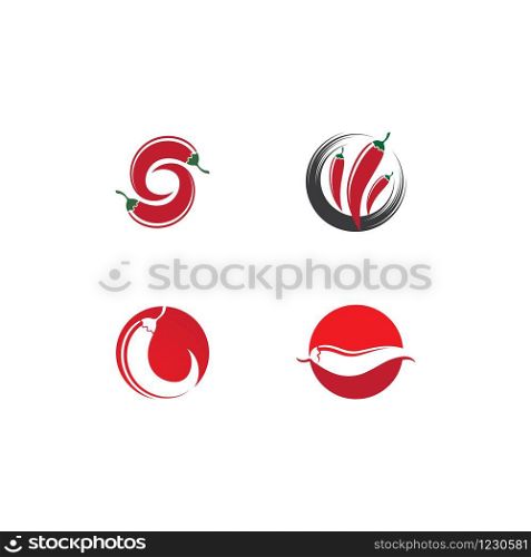 Chili illustration logo vector template