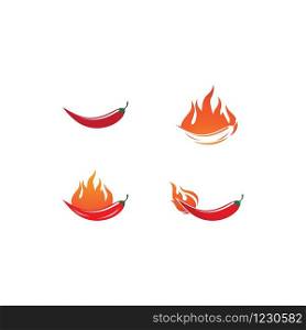 Chili illustration logo vector template