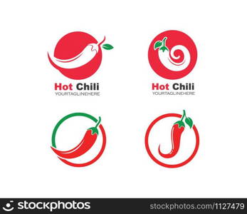 Chili logo icon vector illustration design template