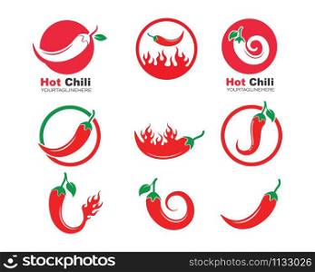 Chili logo icon vector illustration design template
