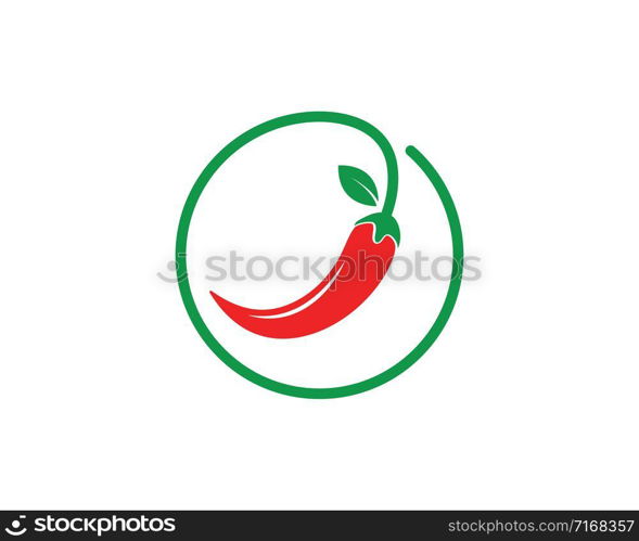 Chili logo icon vector illustration design template