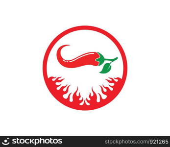 Chili logo icon vector illustration design template