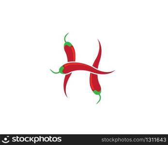 Chili logo template vector icon illustration design