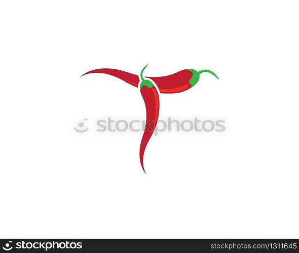 Chili logo template vector icon illustration design