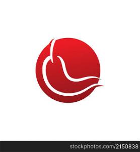 Chili logo vector Spicy food symbol template