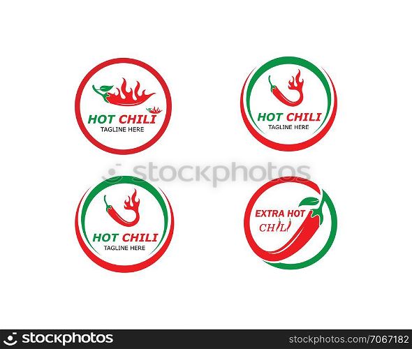 Chili logo vector template illustration design