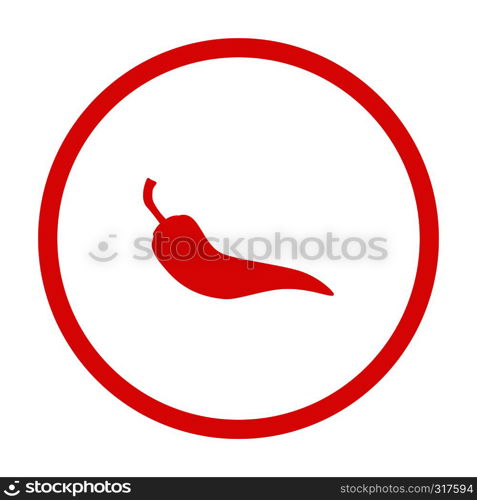 Chili pepper and circle